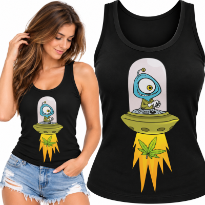 TANK TOP DAMSKI ALIEN CANNABIS